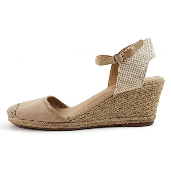 Lucky Brand Kerol Espadrille Woven Cap Toe Wedges - Picture 2 of 8